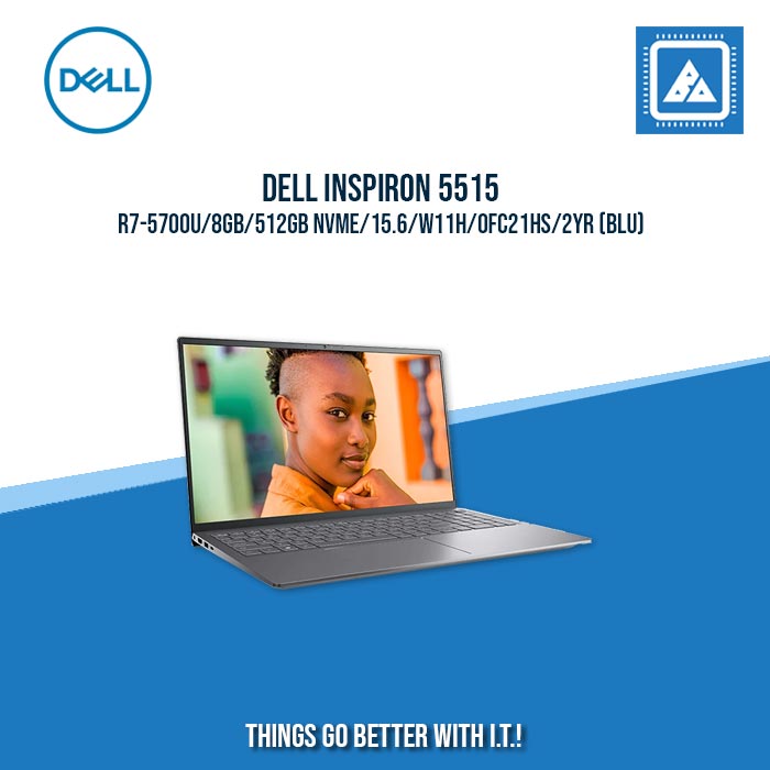 DELL INSPIRON 5515 R7-5700U/8GB/512GB NVME (BLUE)| BEST FOR STUDENTS AND FREELANCERS DELL INSPIRON 5515 R7-5700U/8GB/512GB NVME (BLUE)| BEST FOR STUDENTS AND FREELANCERS